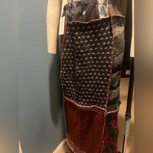 Urban Outfitters RE/Creative Bohemian Patchwork Knit Maxi Skirt - Multicolor